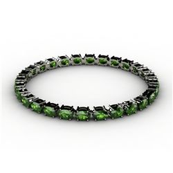 Genuine 11.96 ctw Emerald Bracelet 10k W/Y Gold,9.9g