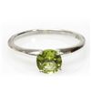 Image 1 : Natural 2.25ctw Peridot Round .925 Sterling Silver Ring