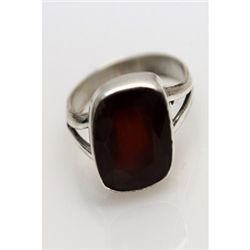 Natural 20.37 ctw Hazonight Garnet Oval Ring .925 Sterl