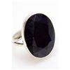 Image 1 : Natural 30.85 ctw Sapphire Oval Ring .925 Sterling