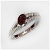 Image 1 : Natural 1.64 ct 4.41g Garnet & Diamond 14k WG Ring