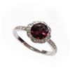 Image 1 : Natural 1.27 ct 3.38g Pink Tourmaline 14k WG Ring