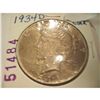 Image 1 : 1934-D Silver Peace Dollar, XF-40