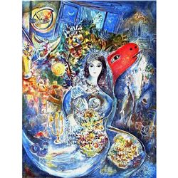 Chagall  Bella  Ltd Edition Lithograph With COA, 33 x23 