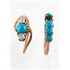 Image 1 : Two Antique Diamond, Turquoise and Gold Rings