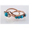 Image 2 : Two Antique Diamond, Turquoise and Gold Rings