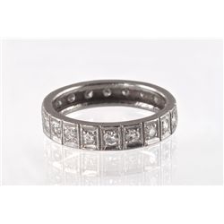 A Diamond and White Gold Engagement Ring
