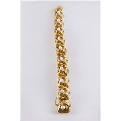 An 18 Karat Gold and Pearl Bracelet, Probably Italian