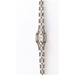A Nice Art Deco White Gold Bracelet