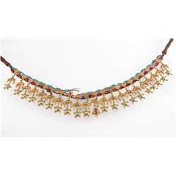 A Fine and Rare Turkish 22 Karat Gold and Precious Stone Necklace