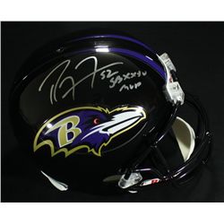 Ray Lewis Signed Ravens Full-Size Helmet: Inscribed "SBXXXV MVP" (JSA COA)