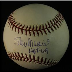 Stan Musial Signed OML Baseball: Inscribed "HOF 69" (PSA COA)