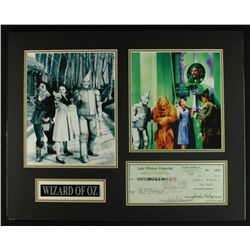 Jack Haley "The Wizard of Oz" 20x16 Display Custom Piece with Original Signed Check (PA LOA)