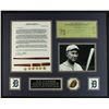 Image 1 : Ty Cobb 20x16 Custom Display Piece: Vintage Cobb Bat Section & Signed Check Copy (LOA)