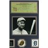 Image 2 : Ty Cobb 20x16 Custom Display Piece: Vintage Cobb Bat Section & Signed Check Copy (LOA)