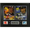 Image 1 : Jeff Gordon & Jimmie Johnson NASCAR 20x16 Custom Display Piece with Race-Used Sheet Metal (COA)