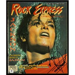 Michael Jackson Signed Rock Express Magazine (GA COA)