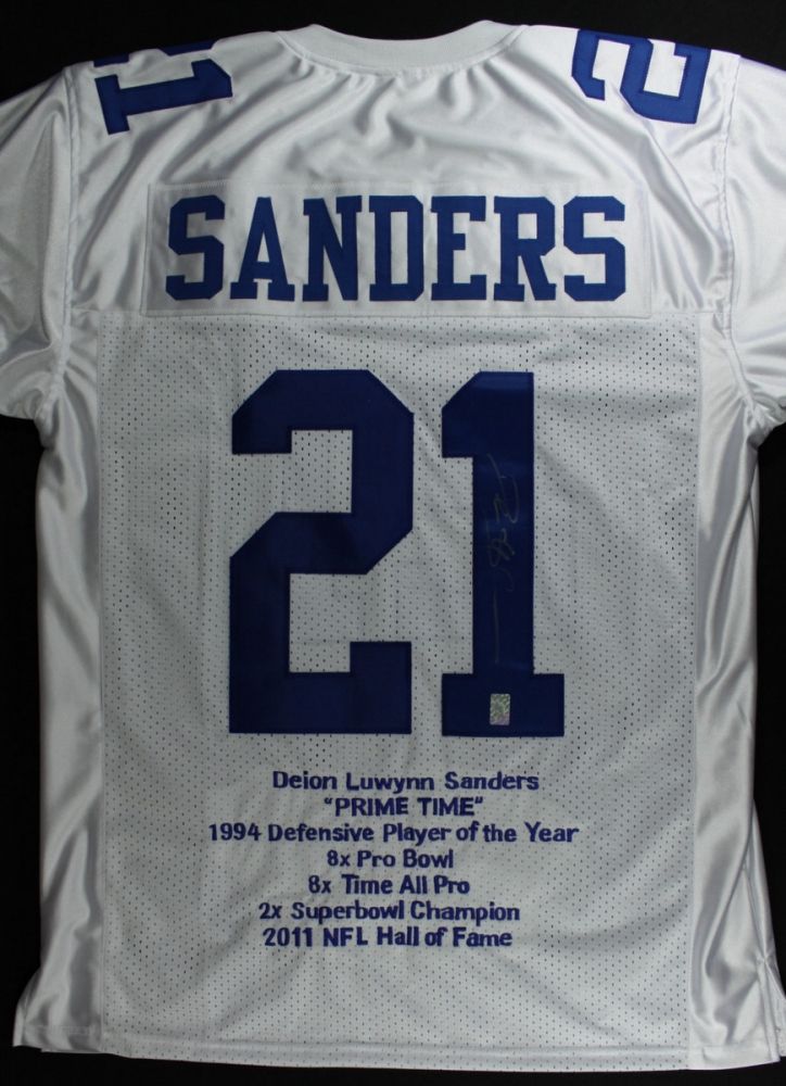 deion sanders signed jersey