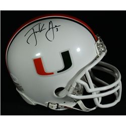 Frank Gore Signed Miami Mini Helmet (JSA COA)