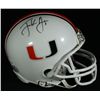 Image 1 : Frank Gore Signed Miami Mini Helmet (JSA COA)