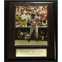 Barry Bonds Signed Giants 12x15 Display Piece (GA COA)