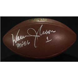 Warren Moon Signed Football: Inscribed "HOF 06" (GA COA)