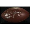 Image 1 : Warren Moon Signed Football: Inscribed "HOF 06" (GA COA)