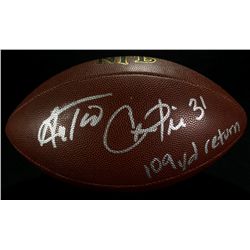 Antonio Cromartie Signed Football: Inscribed "109 Yd Return" (GA COA)