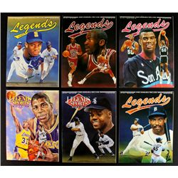 Lot of (12) Legends Magazines With Jordan, Magic, Bird, Ripken, Griffey, Emmitt