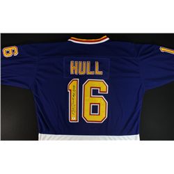 Brett Hull Signed Blues Jersey: Inscribed "HOF 2009" (GA COA)