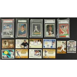 Lot of 150 Baseball Cards Including Many Vintage, Jersey Cards & #ed Cards