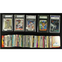 Lot of 150 Baseball Cards Including Many Vintage, Jersey Cards & #ed Cards