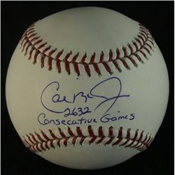 Cal Ripken Jr. Signed OML Baseball: Inscribed "2632 Consecutive Games" (PSA COA)