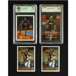 Lot of (4) Dwayne Wade Miami Heat Rookie Cards