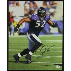 Ray Lewis Signed Ravens 11x14 Photo (GA)