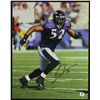 Image 1 : Ray Lewis Signed Ravens 11x14 Photo (GA)