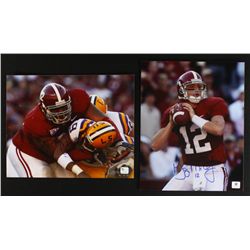 Lot of (2) Albama Signed 8x10 Photos: Greg McElroy & Terrence Cody (GA COA)