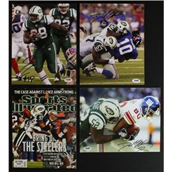 Lot of (4) Signed Jets 8x10 Photos With David Harris, Calvin Pace & John Conner (PSA COA)