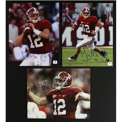 Lot of (3) Greg McElroy Signed Albama 8x10 Photos (GA COA)