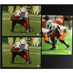 Lot of (3) Russell Okung Signed Oklahoma State 11x14 Photos(GA COA)