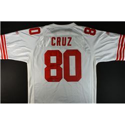 Victor Cruz Signed Giants Super Bowl Jersey: Inscribed "Salsa Time" (Steiner COA)