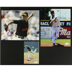 Lot of (3) Madison Bumgarner Signed Photos (JSA)