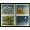 Image 1 : Set of (4) "Winnie the Pooh" Walt Disney Special Edition Commemorative Lithographs