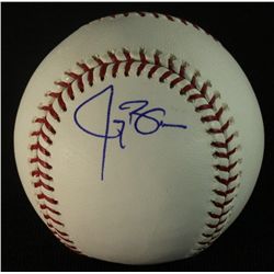 Jay Bruce Signed  OML Baseball (JSA COA)
