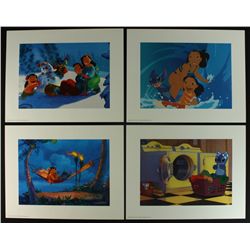 Set of (4) "Lilo & Stitch" Walt Disney Special Edition Commemorative Lithographs