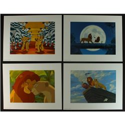 Set of (4) "The Lion King" Walt Disney Special Edition Commemorative Lithographs