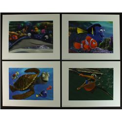 Set of (4) "Finding Nemo" Walt Disney Special Edition Commemorative Lithographs