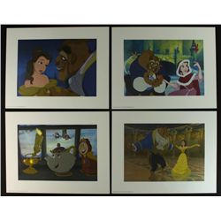 Set of (4) "Beauty and the Beast" Walt Disney Special Edition Commemorative Lithographs