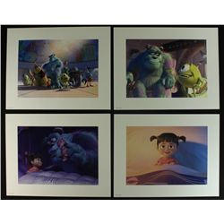 Set of (4) "Monsters, Inc." Walt Disney Special Edition Commemorative Lithographs