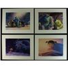 Image 1 : Set of (4) "Monsters, Inc." Walt Disney Special Edition Commemorative Lithographs